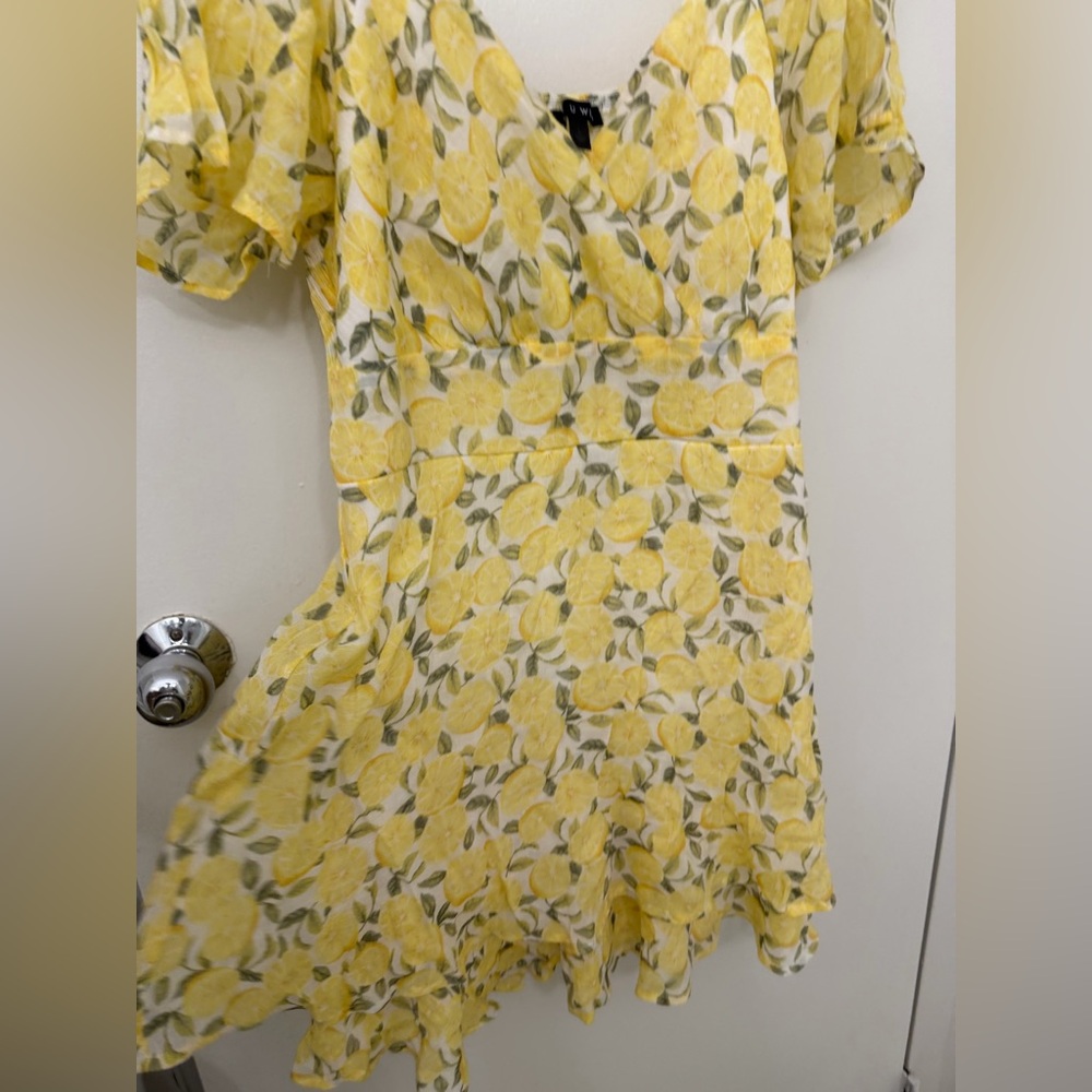 As U Wish Yellow Floral Midi Dress